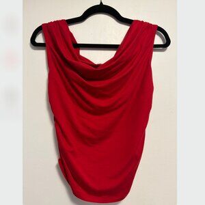 Reformation Darcy Top in Red/Lipstick